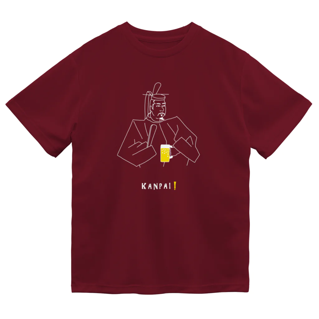 ビールとアート TM-3 Designの偉人 × BEER（源頼朝）白線画 Dry T-Shirt