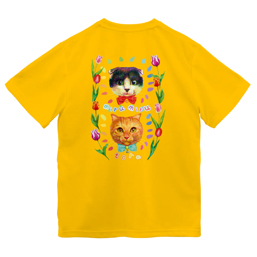 油絵描きの小物売り場の蒲田Loveおにぎりちゃんの愛猫ちゃんズ（ファション） ドライTシャツ