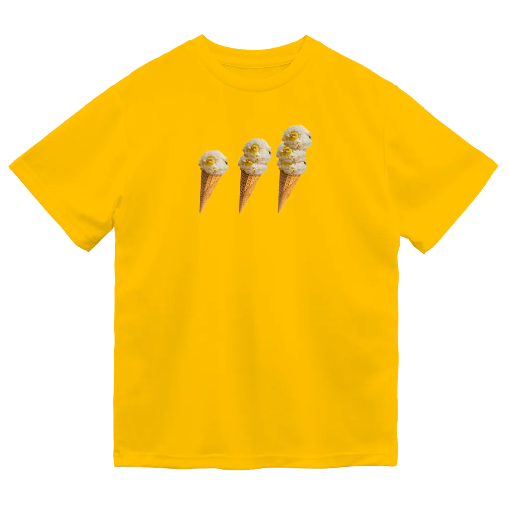 岡ちゃん@奇Tクリエイター｜王道のおもしろ Tシャツ販売中！の栗ご飯（アイスクリーム） Dry T-Shirt