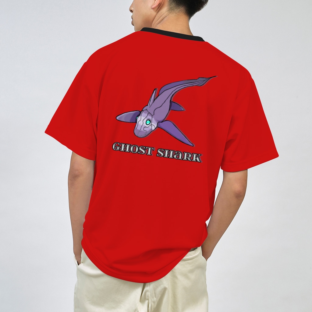 LalaHangeulのGhost Shark バックプリント Dry T-Shirt