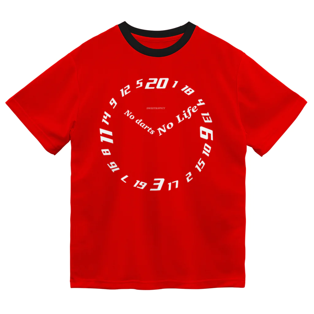 SWEET＆SPICY 【 すいすぱ 】ダーツのNO DARTS NO LIFE ーTIME ー【白】 Dry T-Shirt