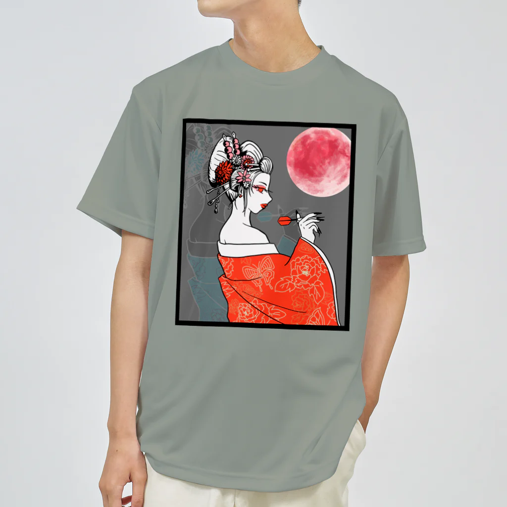 SWEET＆SPICY 【 すいすぱ 】ダーツの花魁ダーツガール🎯紅月 ドライTシャツ