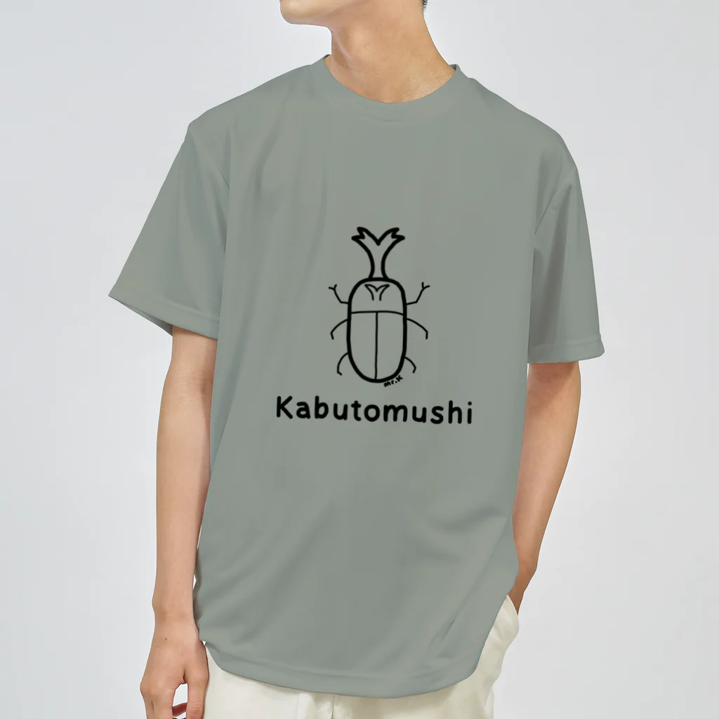 MrKShirtsのKabutomushi (カブトムシ) 黒デザイン ドライTシャツ