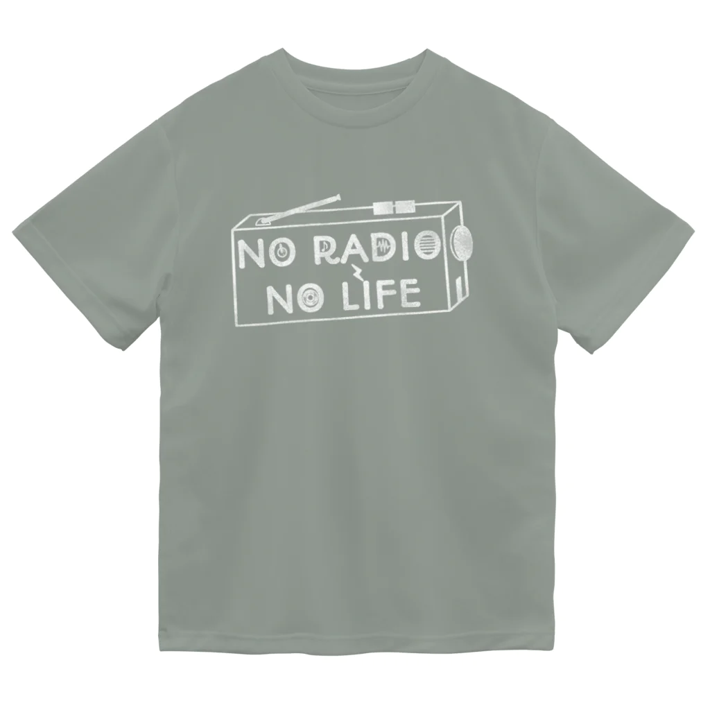 ぺんぎん24のNO RADIO NO LIFE(ホワイト) ドライTシャツ