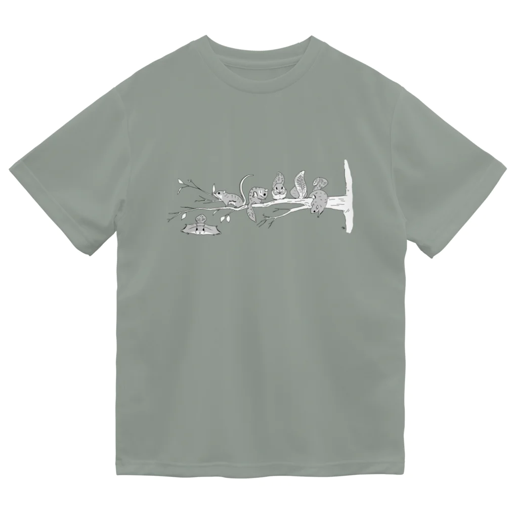 ねずりすSHOPのモモンガの枝 Dry T-Shirt