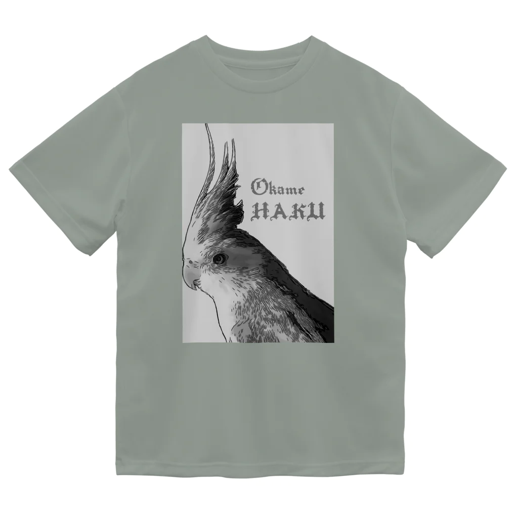 サスユズハクミツ製作所のOkame HAKU (グレー) ドライTシャツ