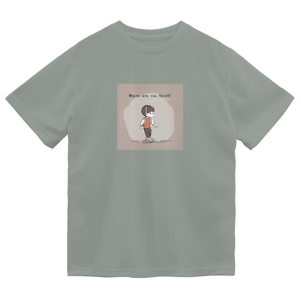 d-cuteのwhere are you going? Dry T-Shirt