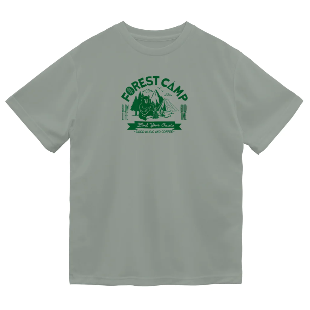 Good Music and Coffee.のFOREST CAMP - GRN ドライTシャツ