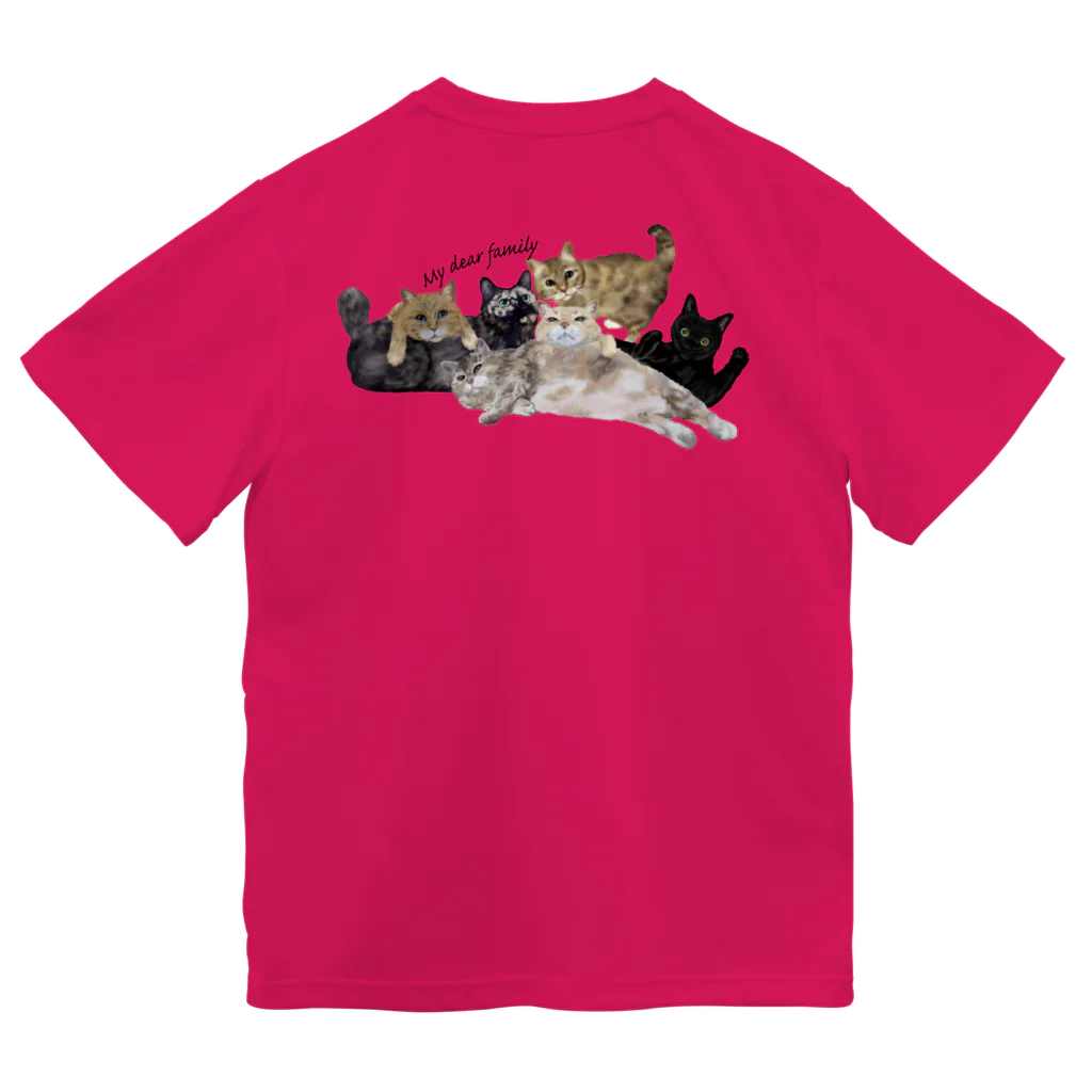 猫とやっし～ぃのアレコレの大切な家族 ドライTシャツ