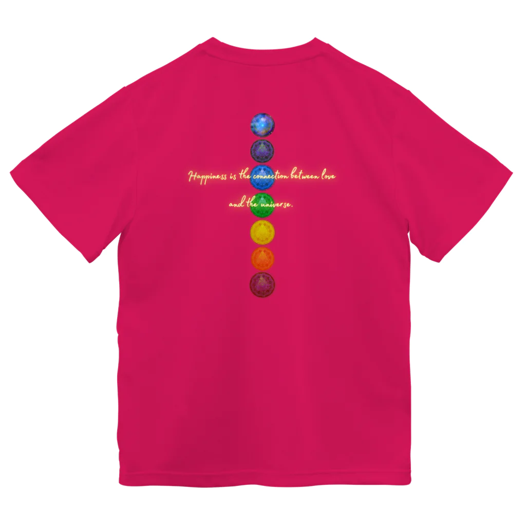 💖宇宙整体♪🌈♪こころからだチャンネル♪💖のHappiness is the connection between love and the universe. ドライTシャツ