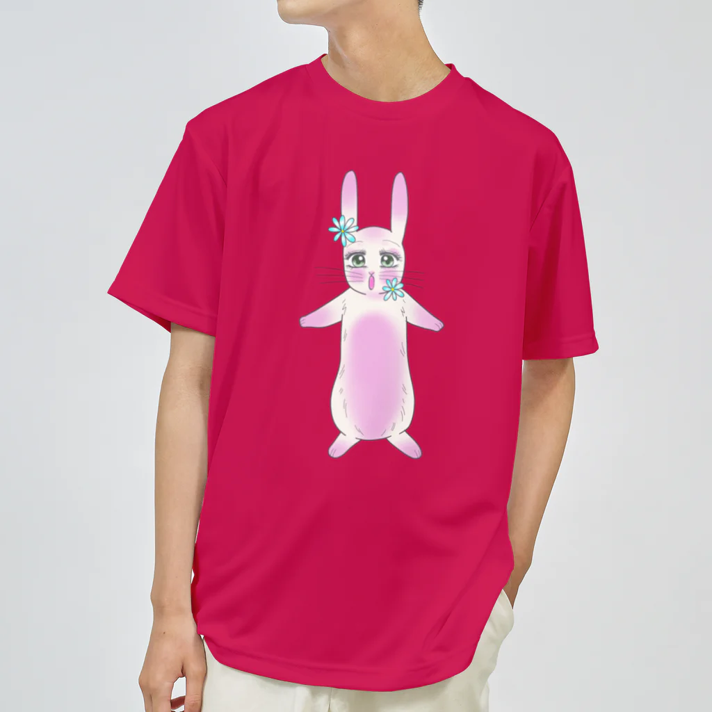 Rabbitflowerのびっくり♥らびこ♥ ドライTシャツ