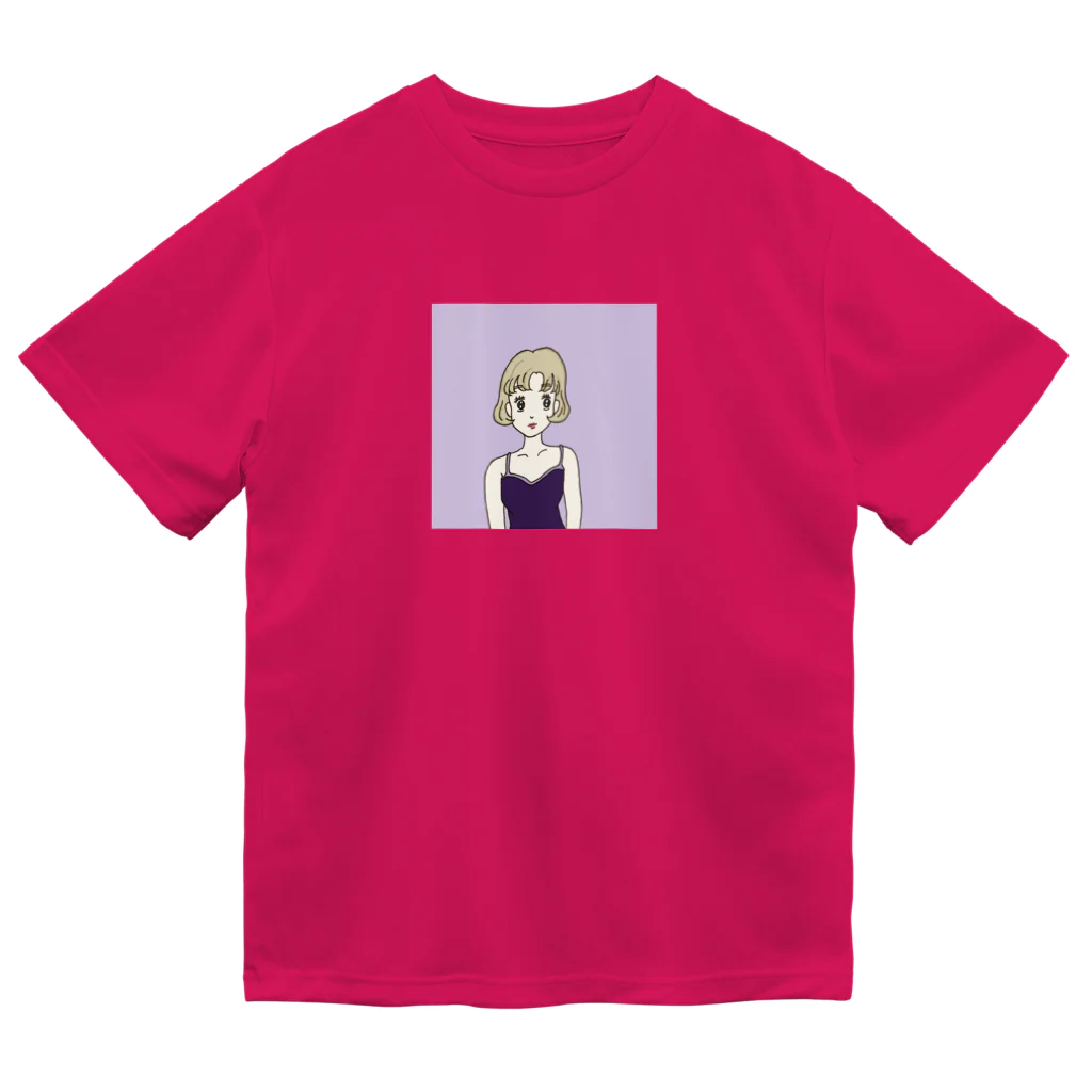 Hinanochin.shopのMs. Blonde Short Hair ドライTシャツ