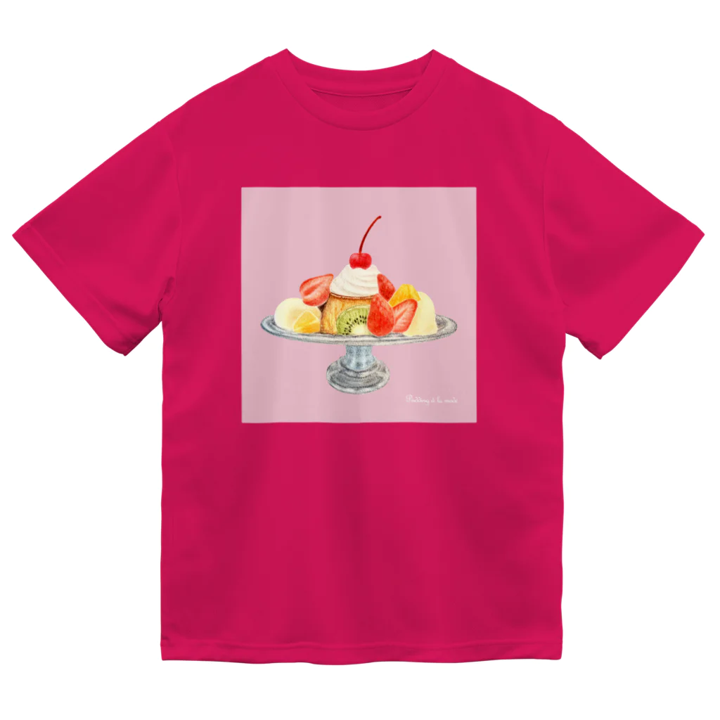 のぐちさきのプリンアラモード(pink) Dry T-Shirt