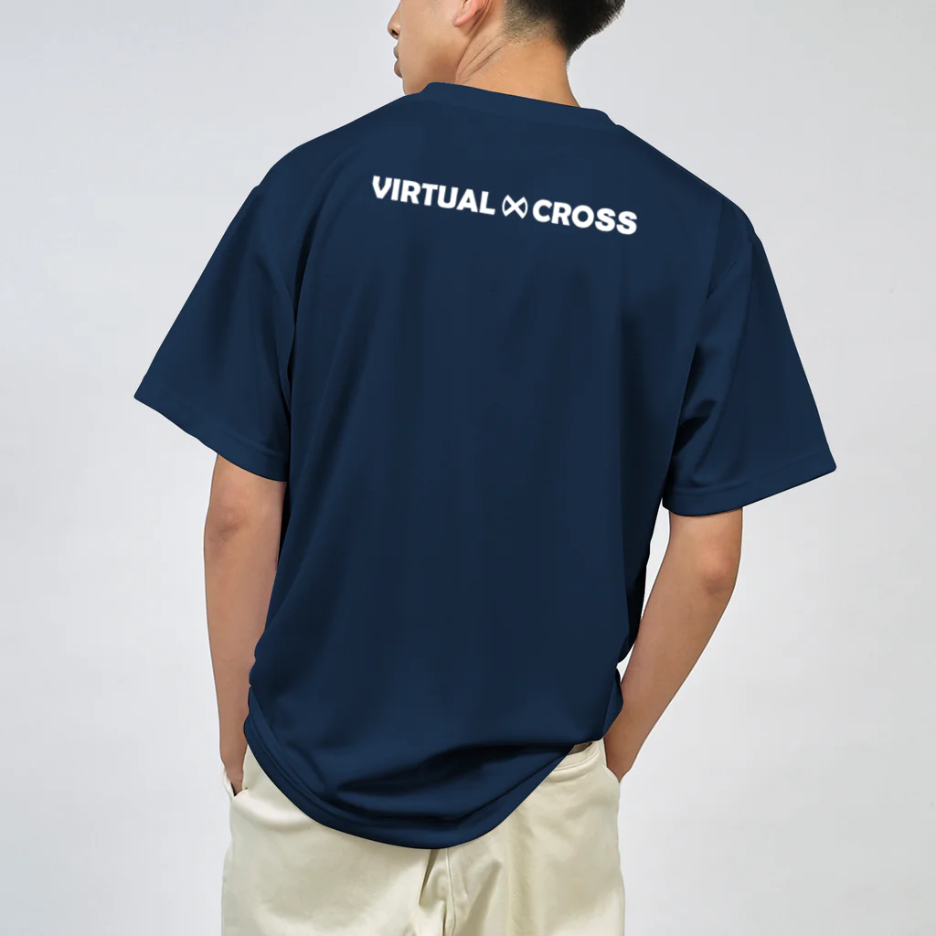 VIRTUAL CROSSのRabbit Logo white Dry T-Shirt