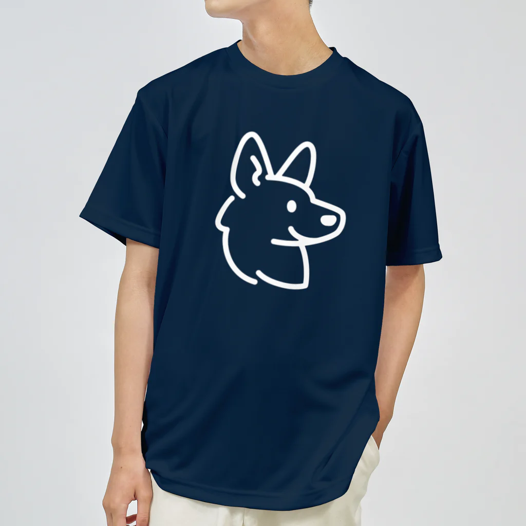 かめつるのone(ワン)-dog _02siro Dry T-Shirt