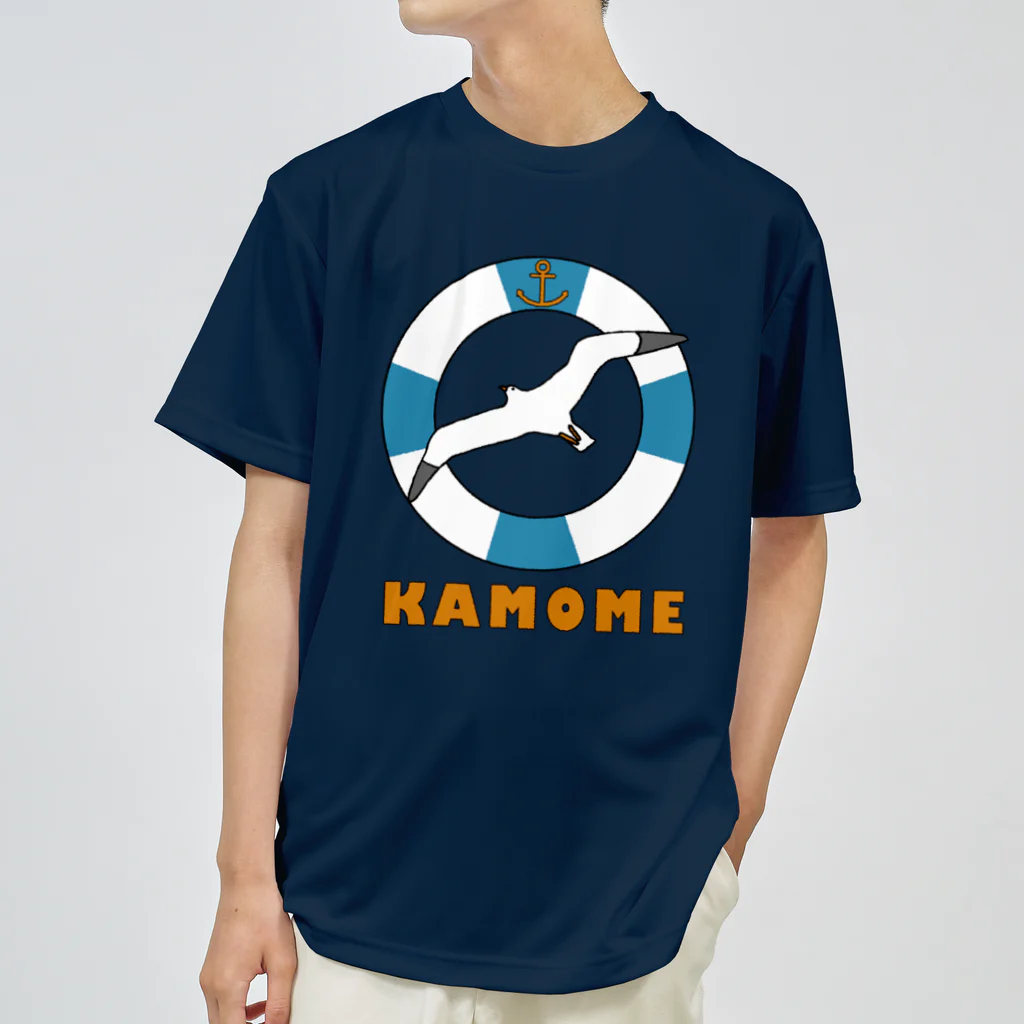 Planet Evansのかもめと浮き輪（水色） ドライTシャツ