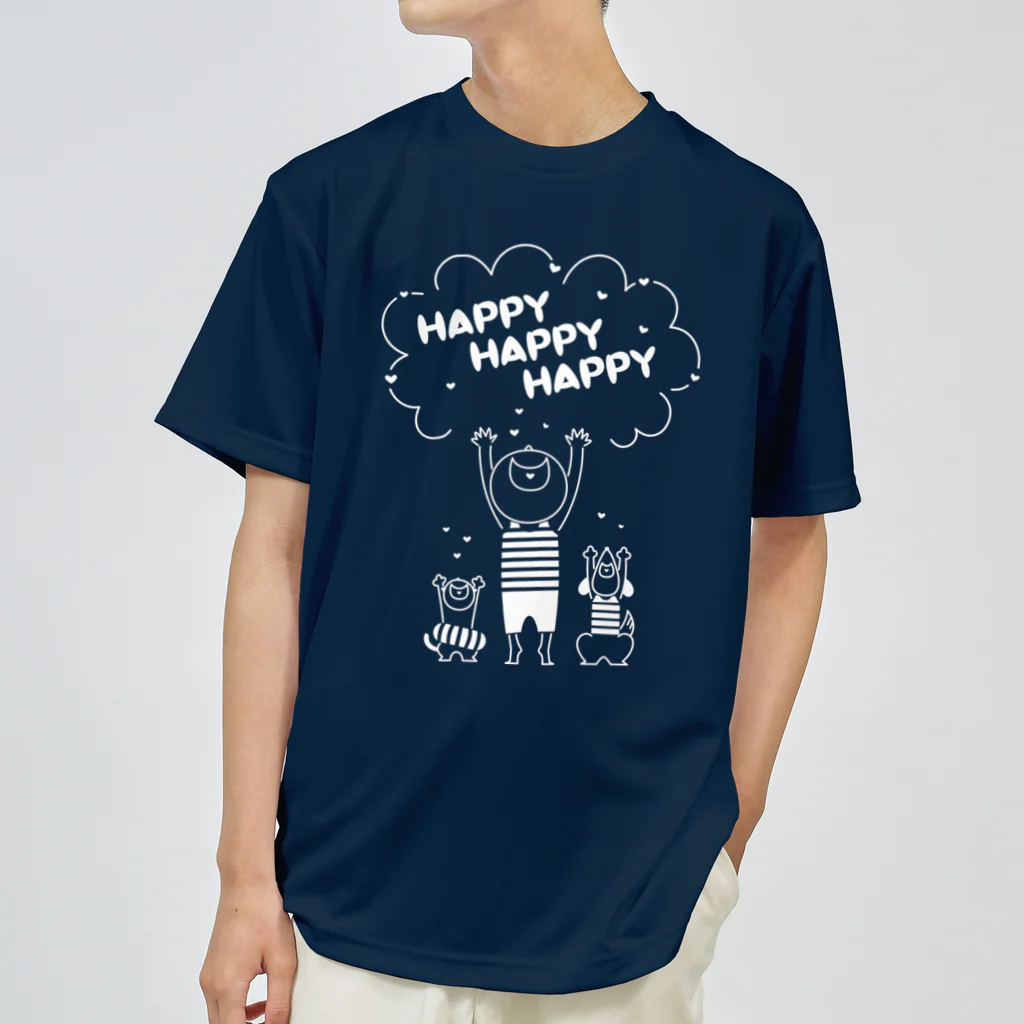 8anna storeのHAPPY HAPPY HAPPY！上を向いて笑おう！夏バージョン Dry T-Shirt