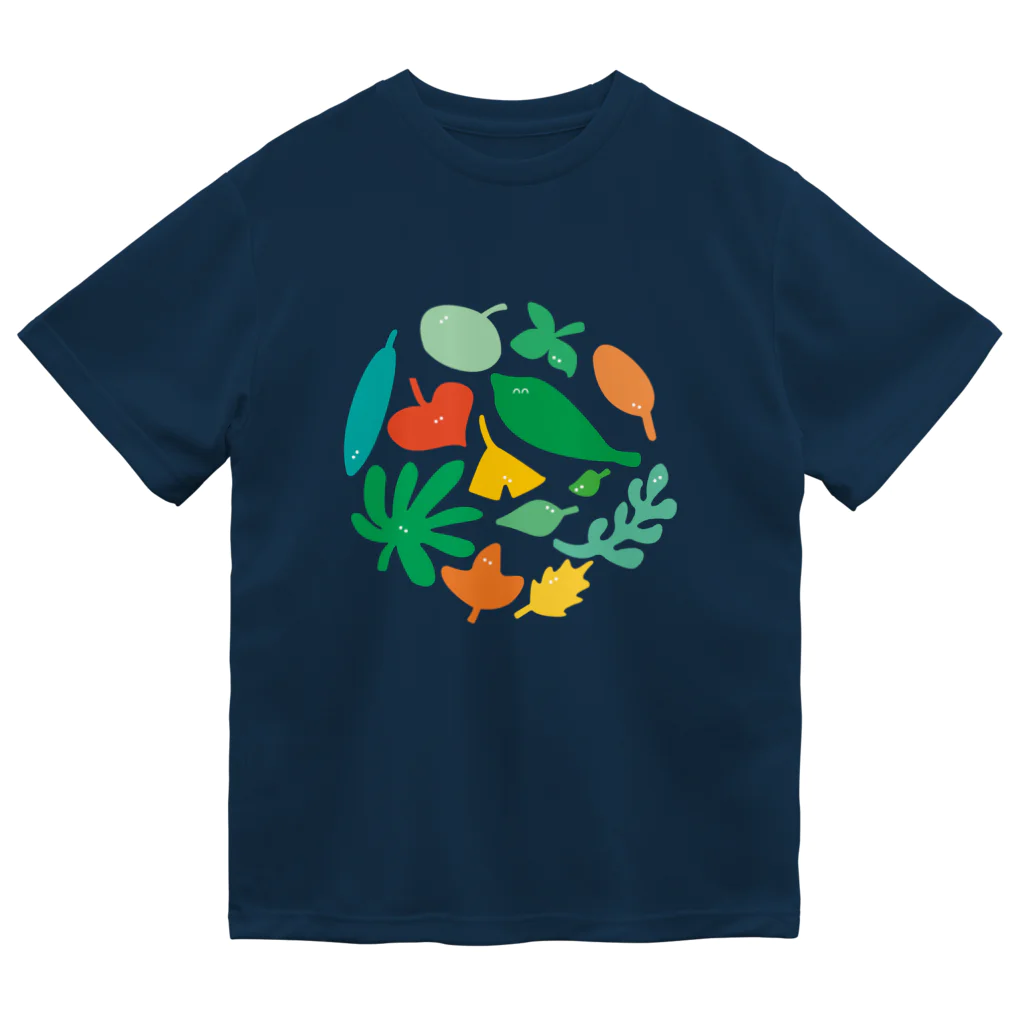 おばけ植物園の葉っぱのおばけたち ドライTシャツ