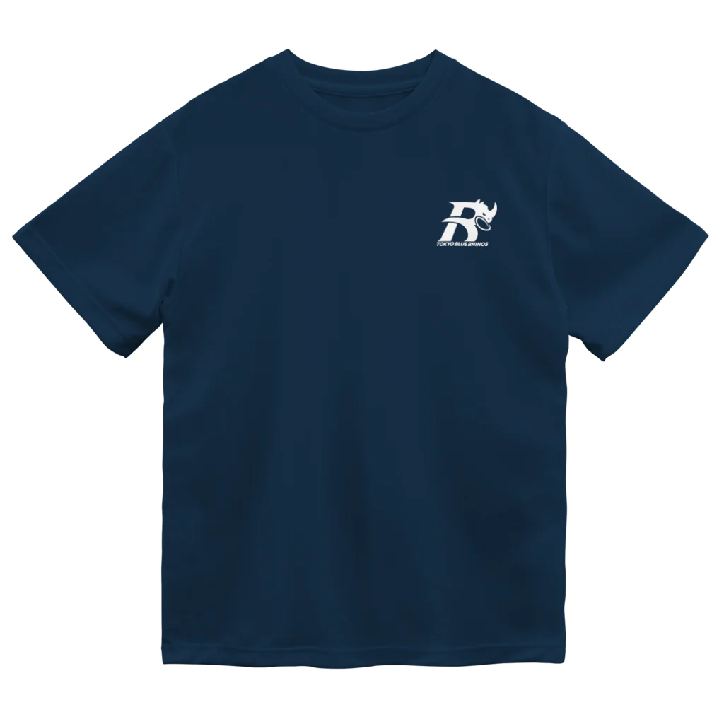 TOKYO BLUE RHINOSのRHINOS_logo_white Dry T-Shirt