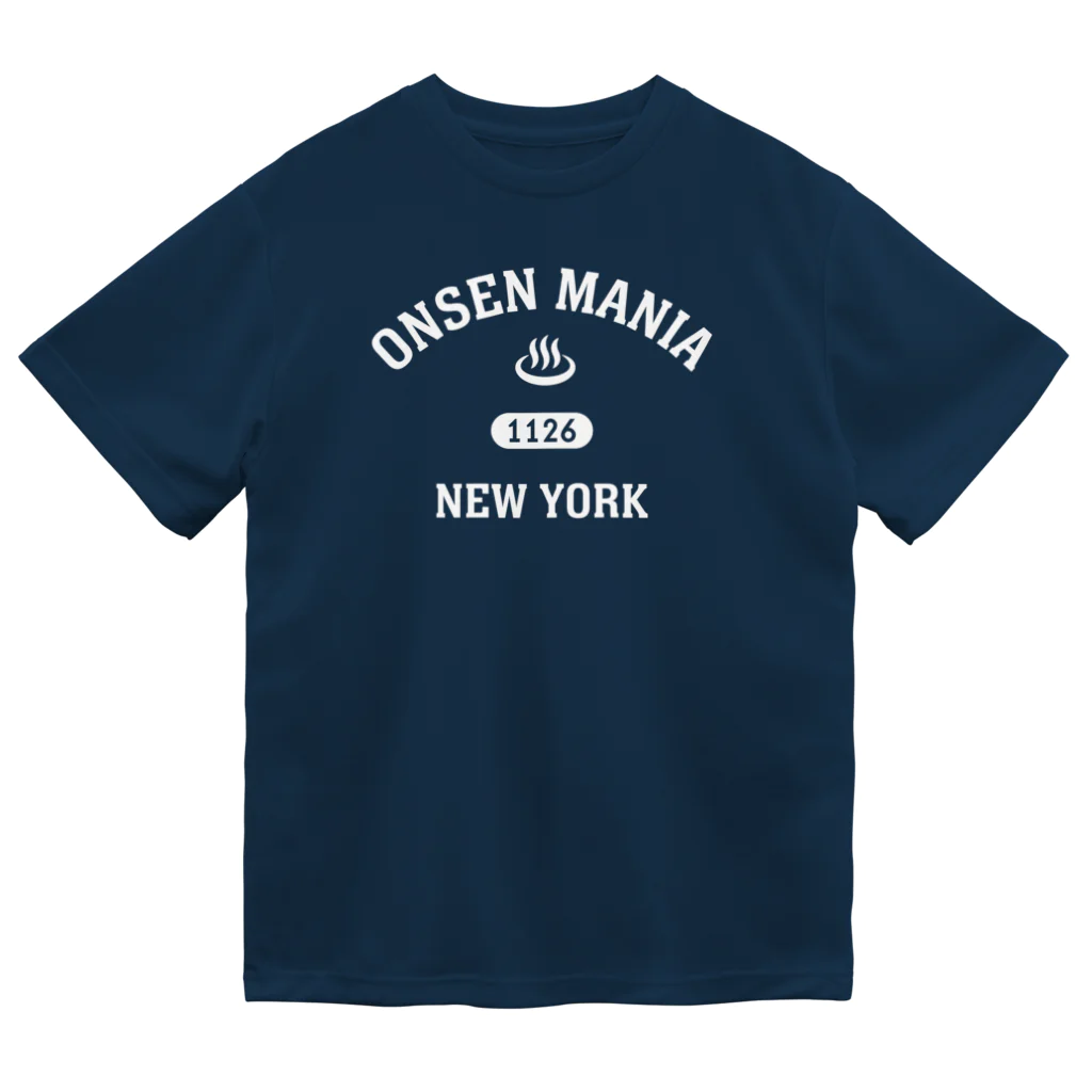 kg_shopのONSEN MANIA (ホワイト) ドライTシャツ