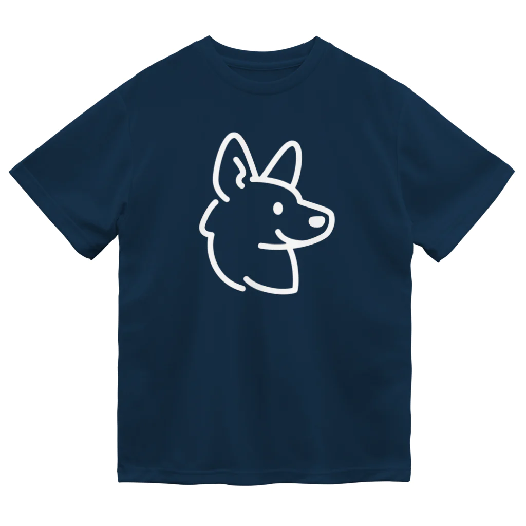 かめつるのone(ワン)-dog _02siro Dry T-Shirt