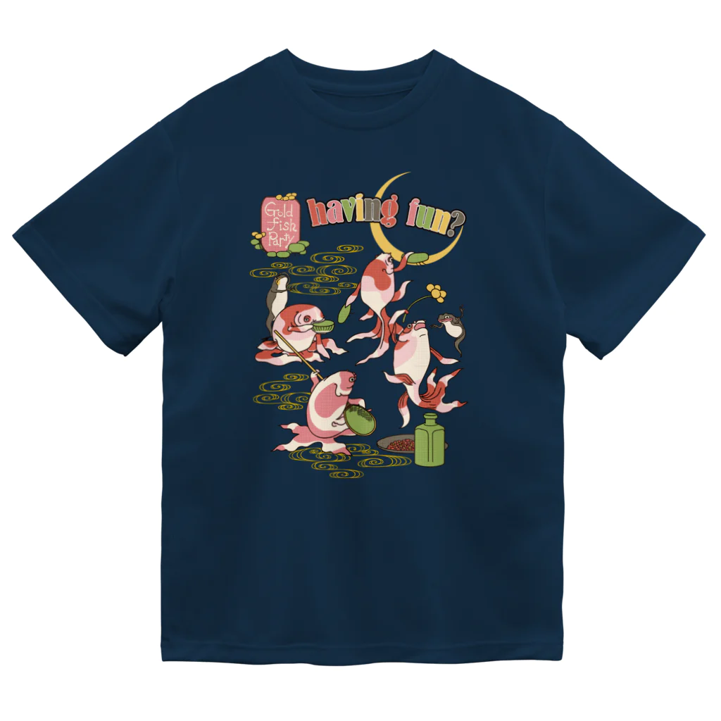 HIGEQLOのg​o​l​d​f​i​s​h​ ​p​a​r​t​y ドライTシャツ