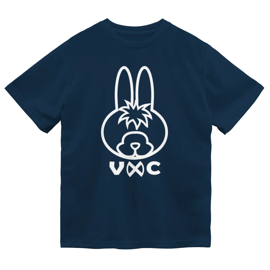 VIRTUAL CROSSのRabbit Logo white Dry T-Shirt