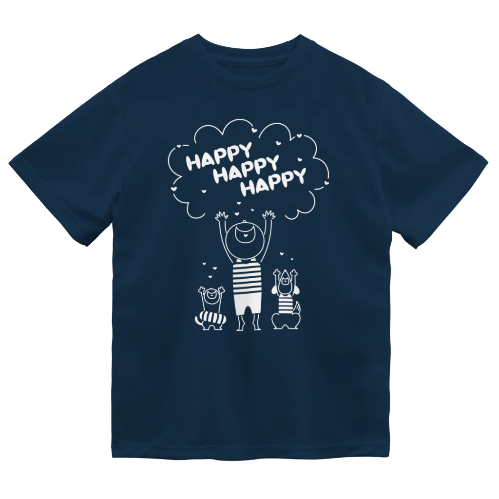 8anna storeのHAPPY HAPPY HAPPY！上を向いて笑おう！夏バージョン ドライTシャツ