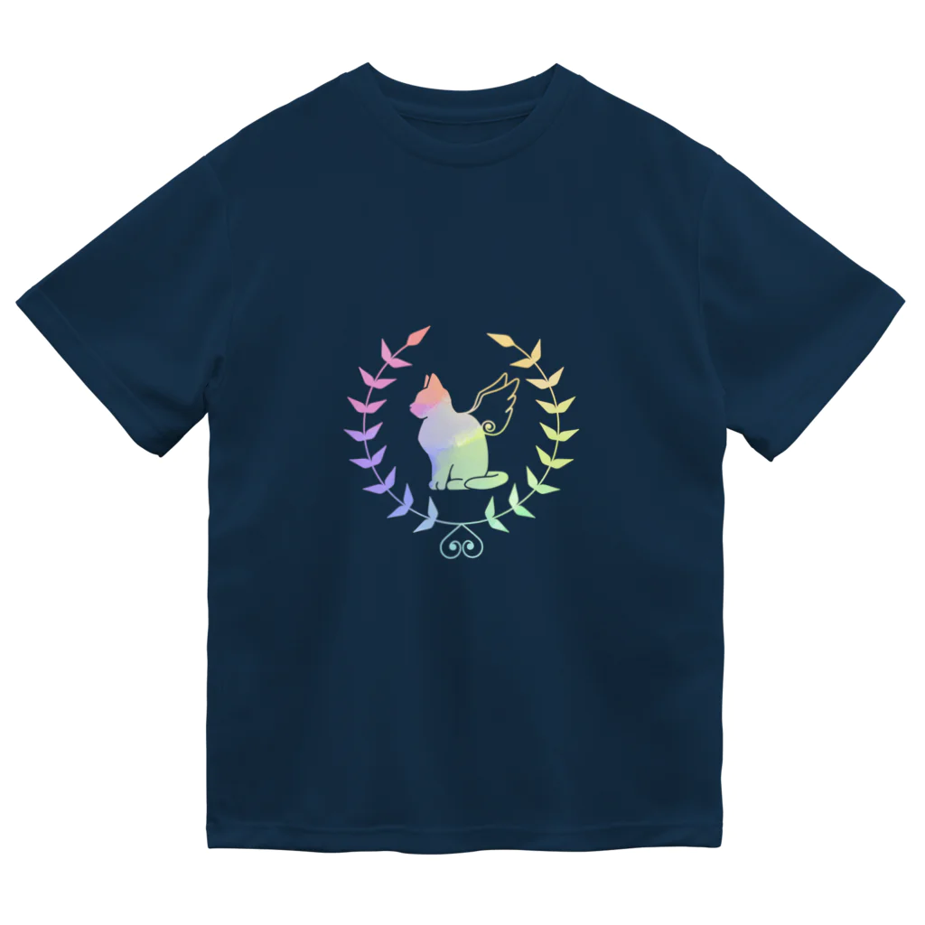 いろはにゃんこ堂の羽ねこさん(虹1) Dry T-Shirt