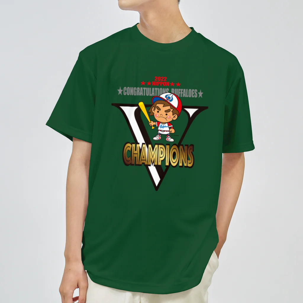 バッファ君  goods【近鉄バファローズ／1976-1996】の★2022-NIPPON CHAMPIONS【日本シリーズ優勝／記念】 Dry T-Shirt