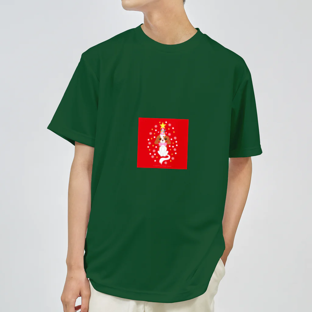 coronaaatのキャバリアクリスマス（赤） Dry T-Shirt
