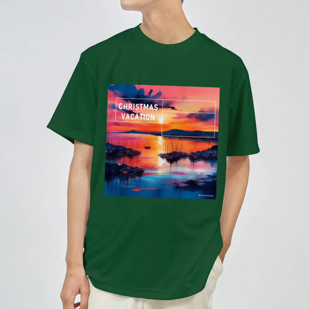 ChromastrAlのクリスマスの夕日 ドライTシャツ