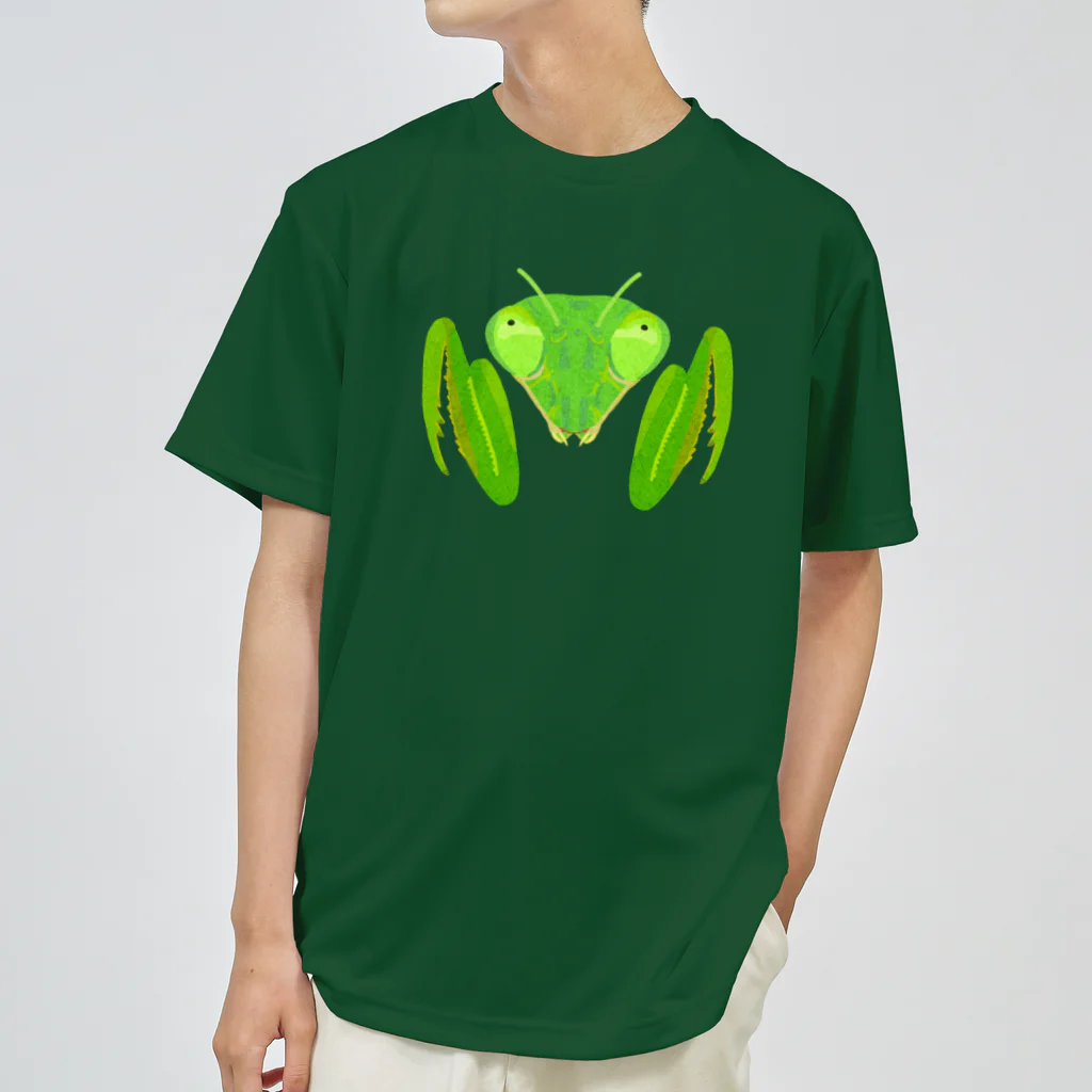 さちこの生物雑貨のカマキリ ドライTシャツ