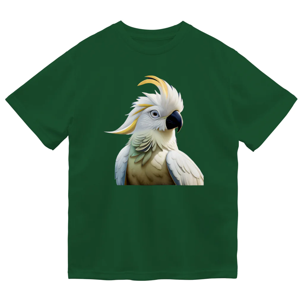 urimasuのシロビタイムジオウム（Sulphur-crested Cockatoo） Dry T-Shirt