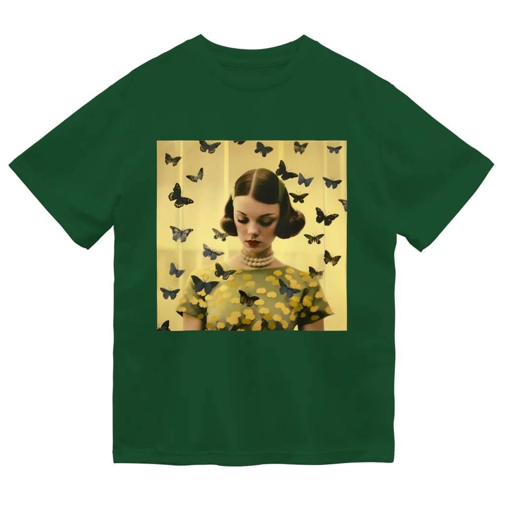 リトルショップオブdaisyの蝶 ドライTシャツ