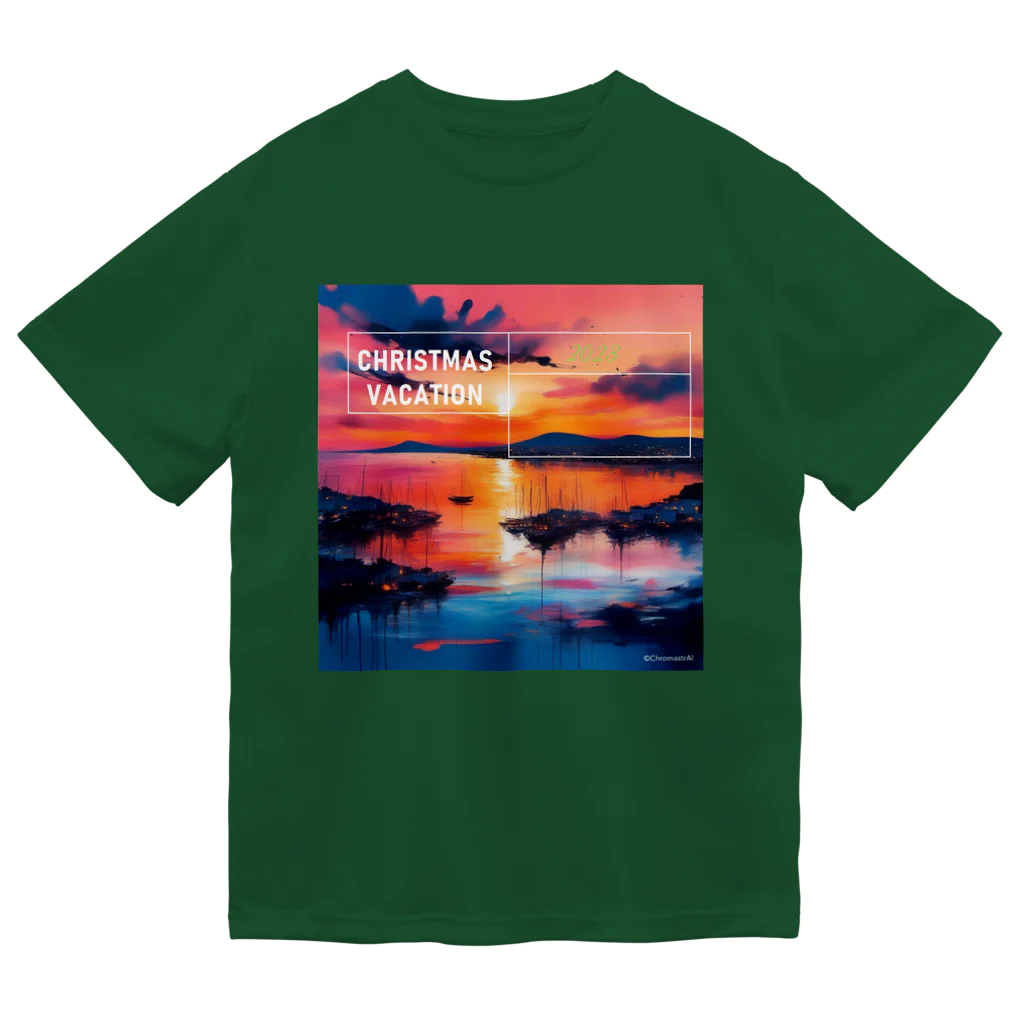 ChromastrAlのクリスマスの夕日 ドライTシャツ