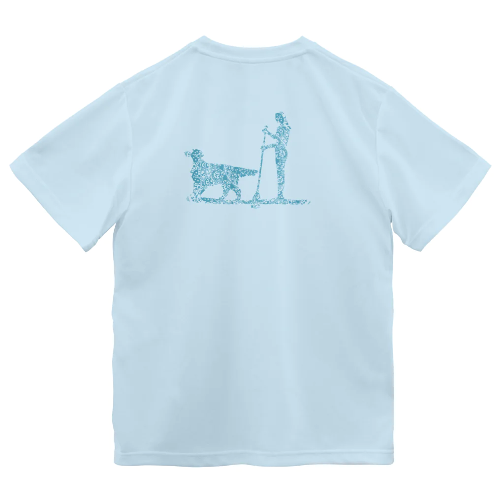 AtelierBoopの花月　SupDog　フラットコーテッドレトリバー ドライTシャツ