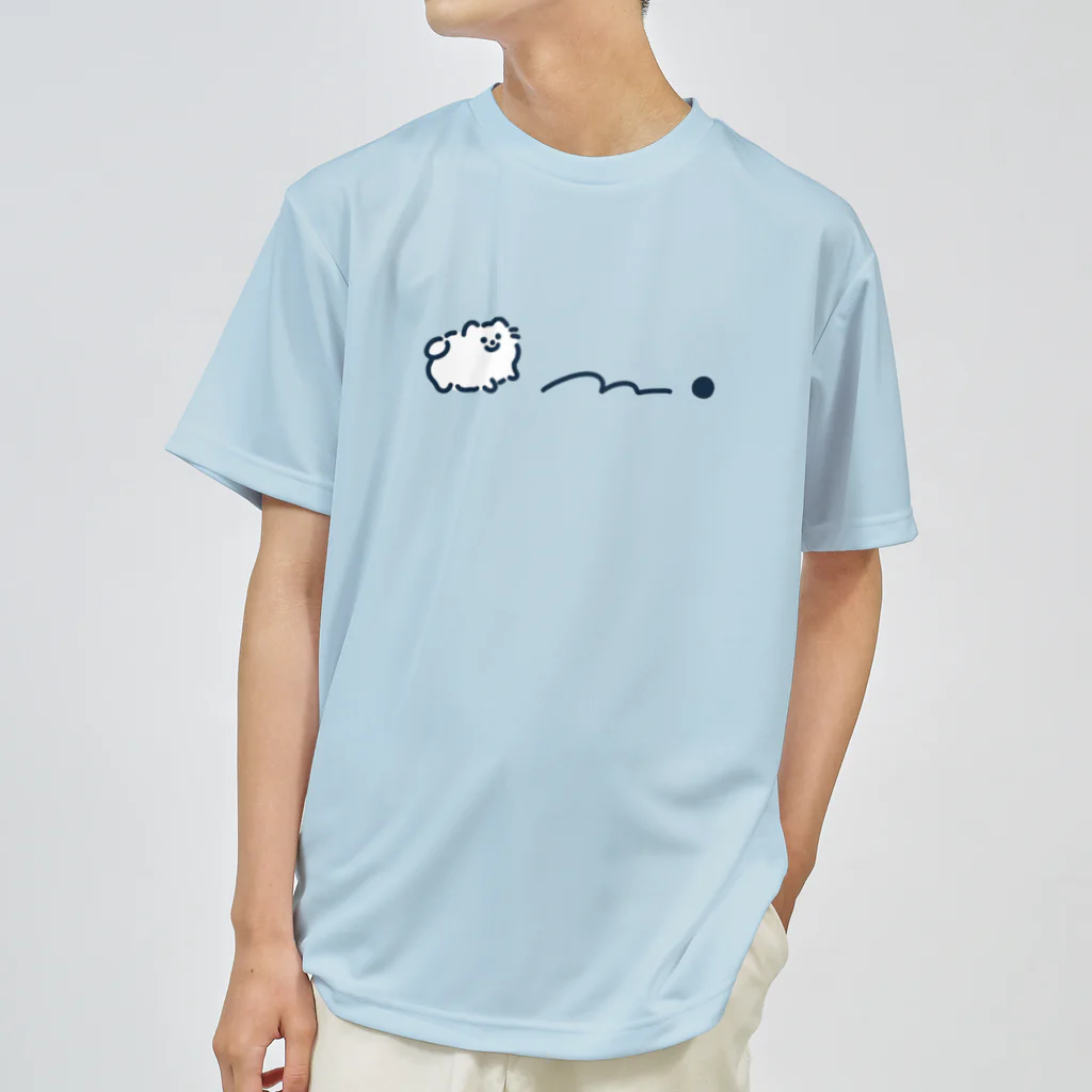 ポメラニアンだよのころころポメちゃん ドライTシャツ