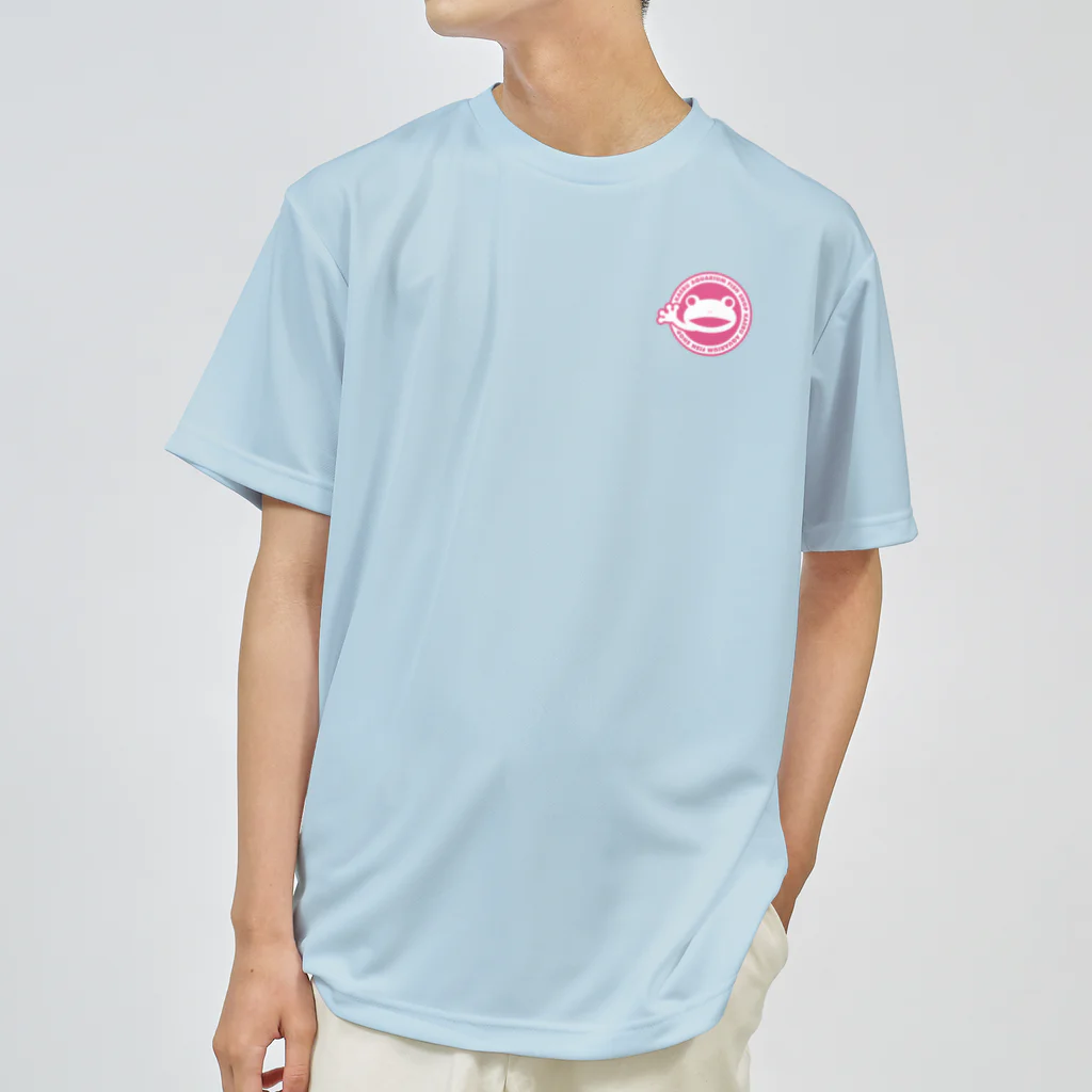 ゴッド神TVちゃんねるSHOPのかえる観賞魚店　ピンク丸ロゴ Dry T-Shirt