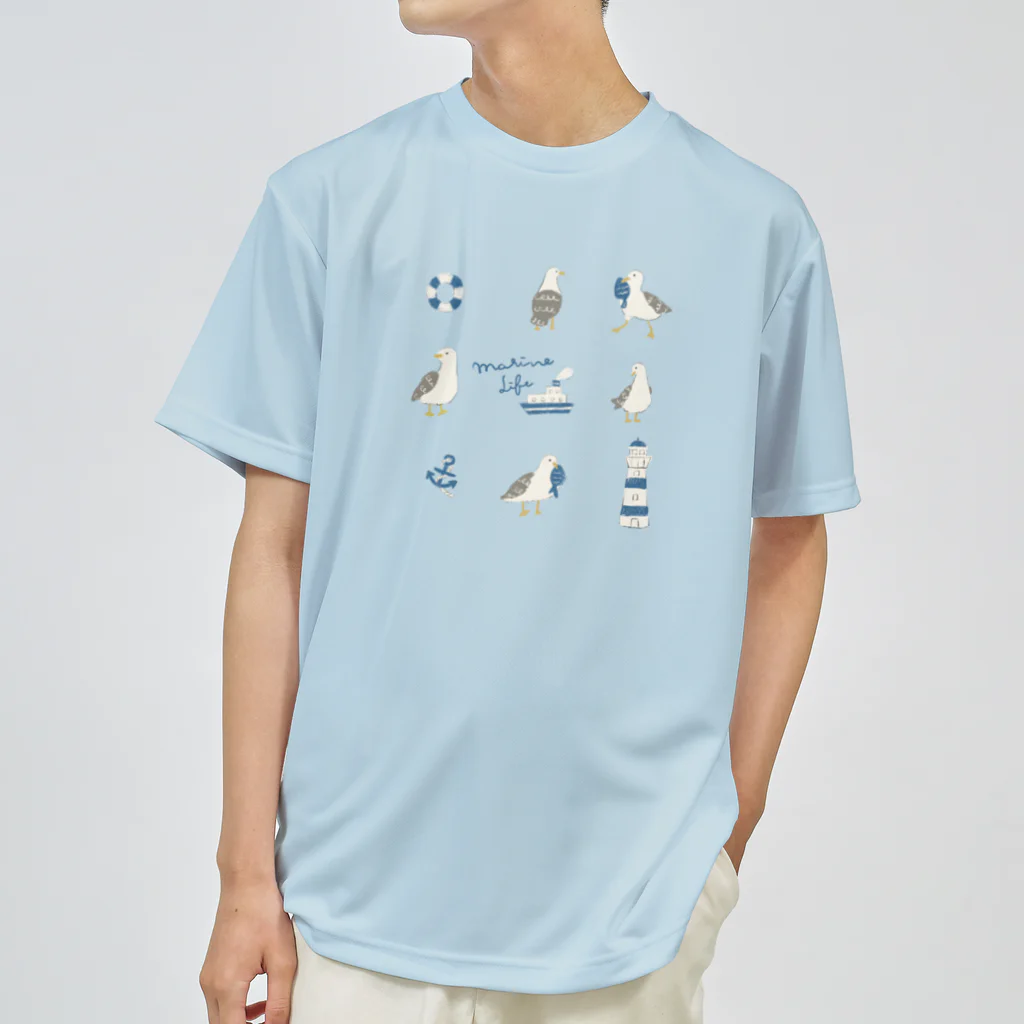 kiki25のカモメたちとマリンライフ Dry T-Shirt