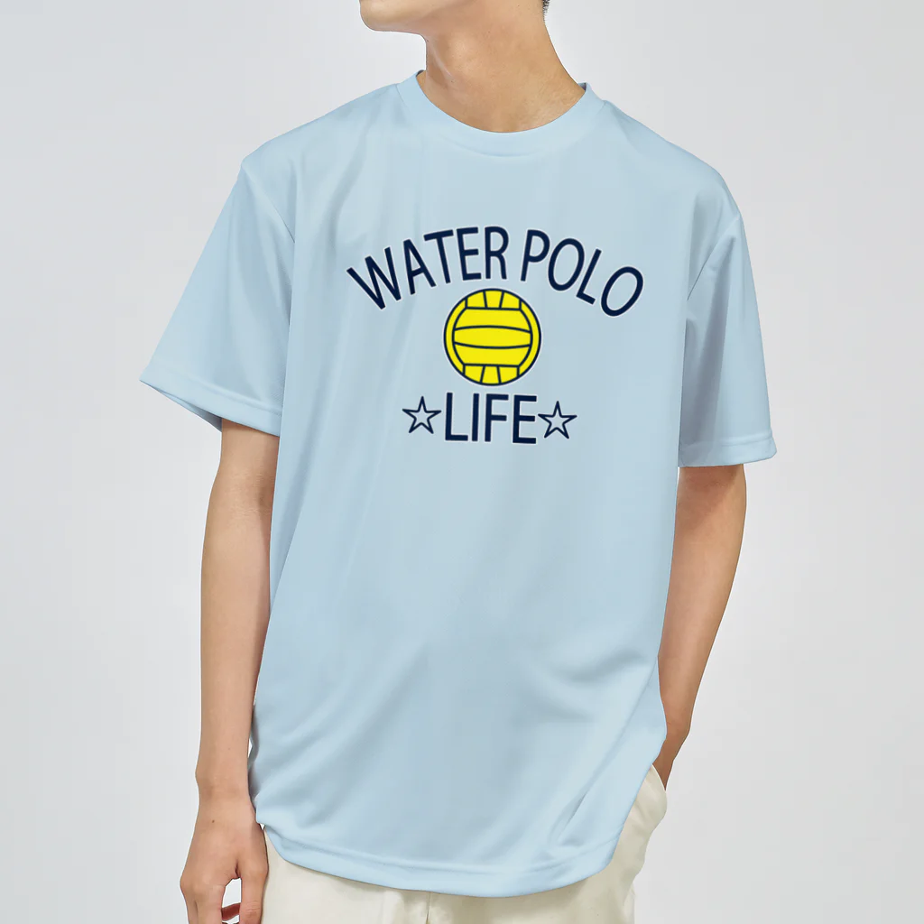 sports_tower スポーツタワーの水球(すいきゅう)(water polo)・アイテム・デザイン・Tシャツ・チームT・かっこいい・かわいい・クラブT・球技・得点・ボール・選手・ポジション・部活・スポーツ・シンプル・チームワーク ドライTシャツ