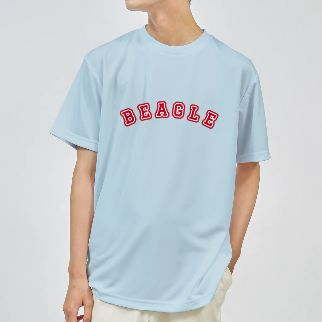 イラストカフェ（ビーグル）のカレッジ風ロゴ_BEAGLE Dry T-Shirt