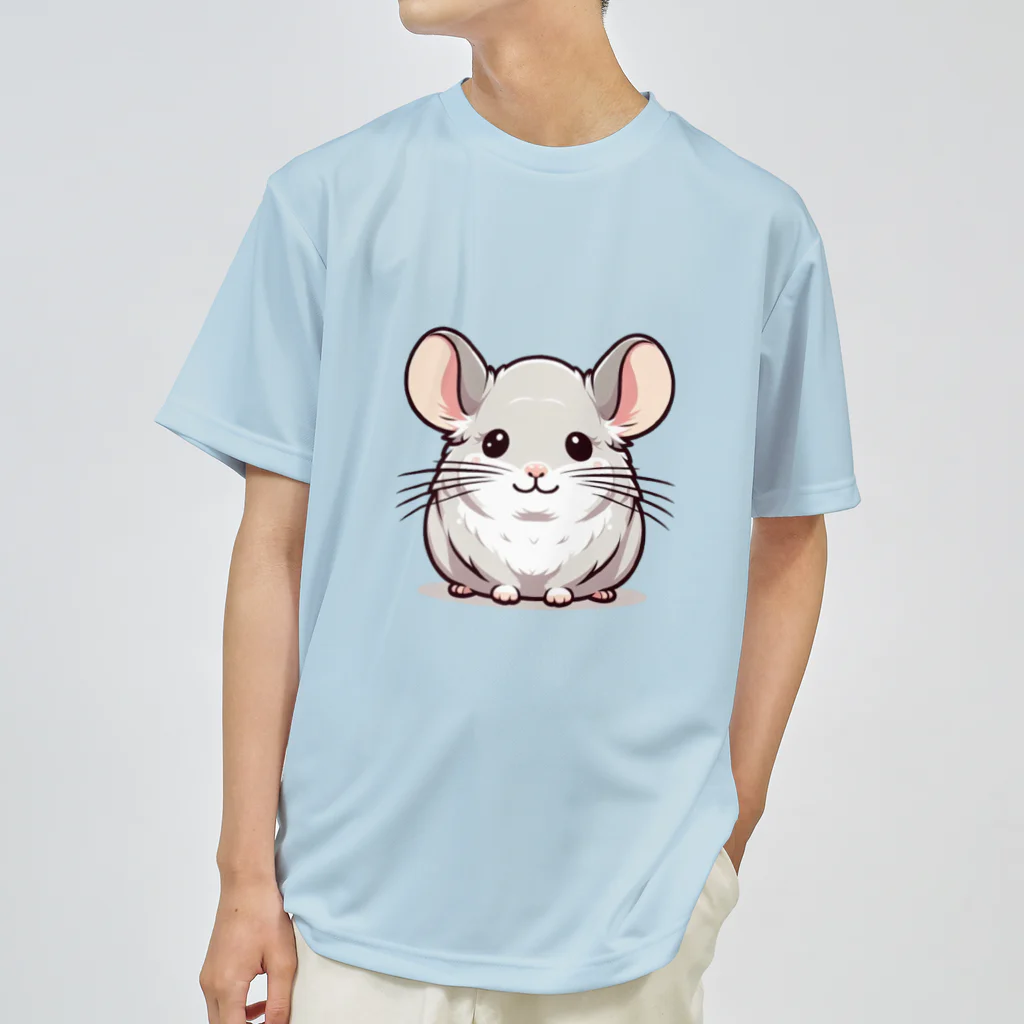 もふっとチンチラ🐭のチンチラ（シナモン） ドライTシャツ