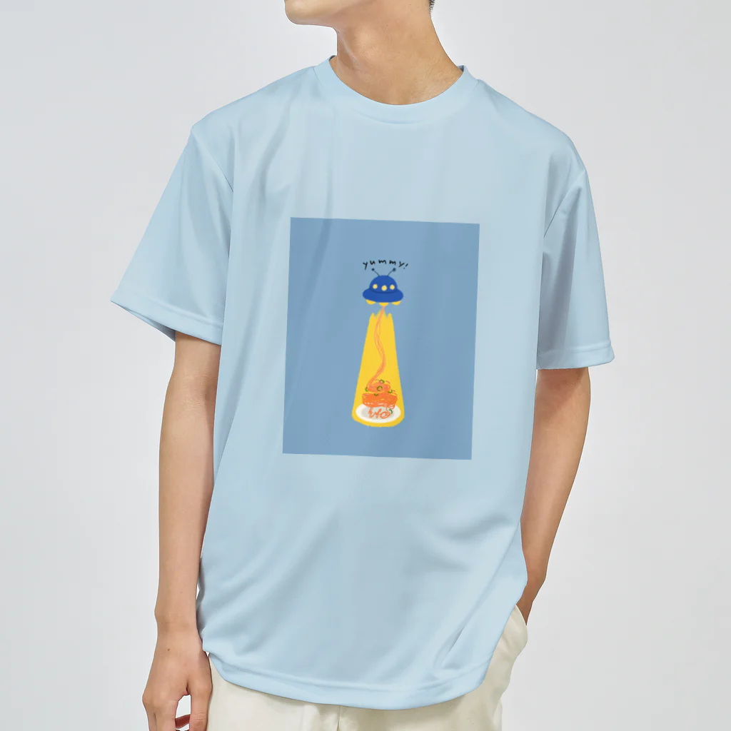 ないものねだりのナポリタン泥棒(blue) ドライTシャツ