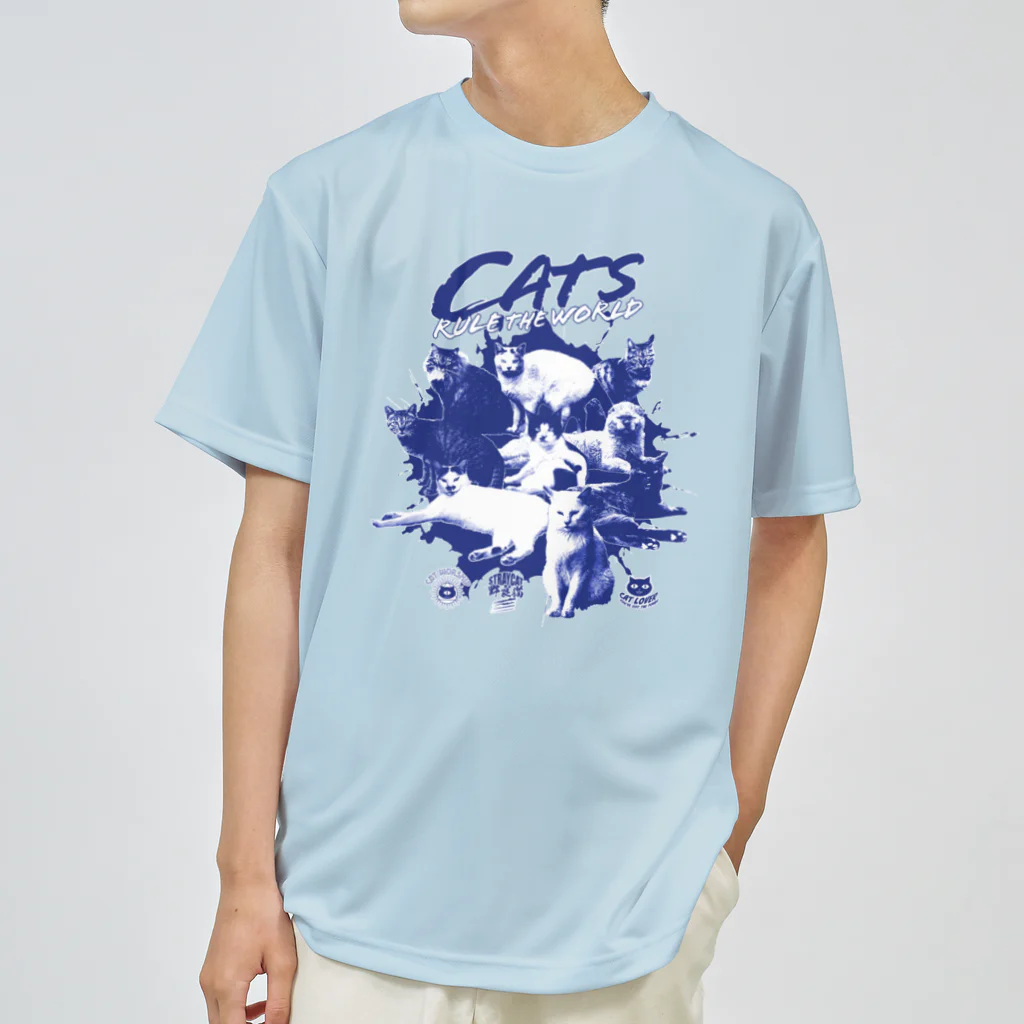 LONESOME TYPE ススの猫が世界を支配する（青） Dry T-Shirt
