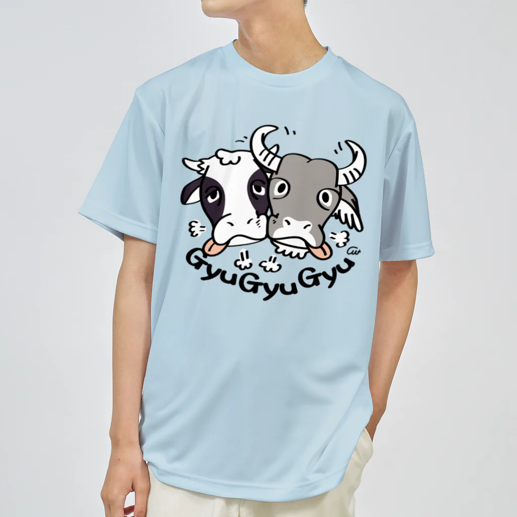 イラスト MONYAAT の牛のギュウギュウB ドライTシャツ