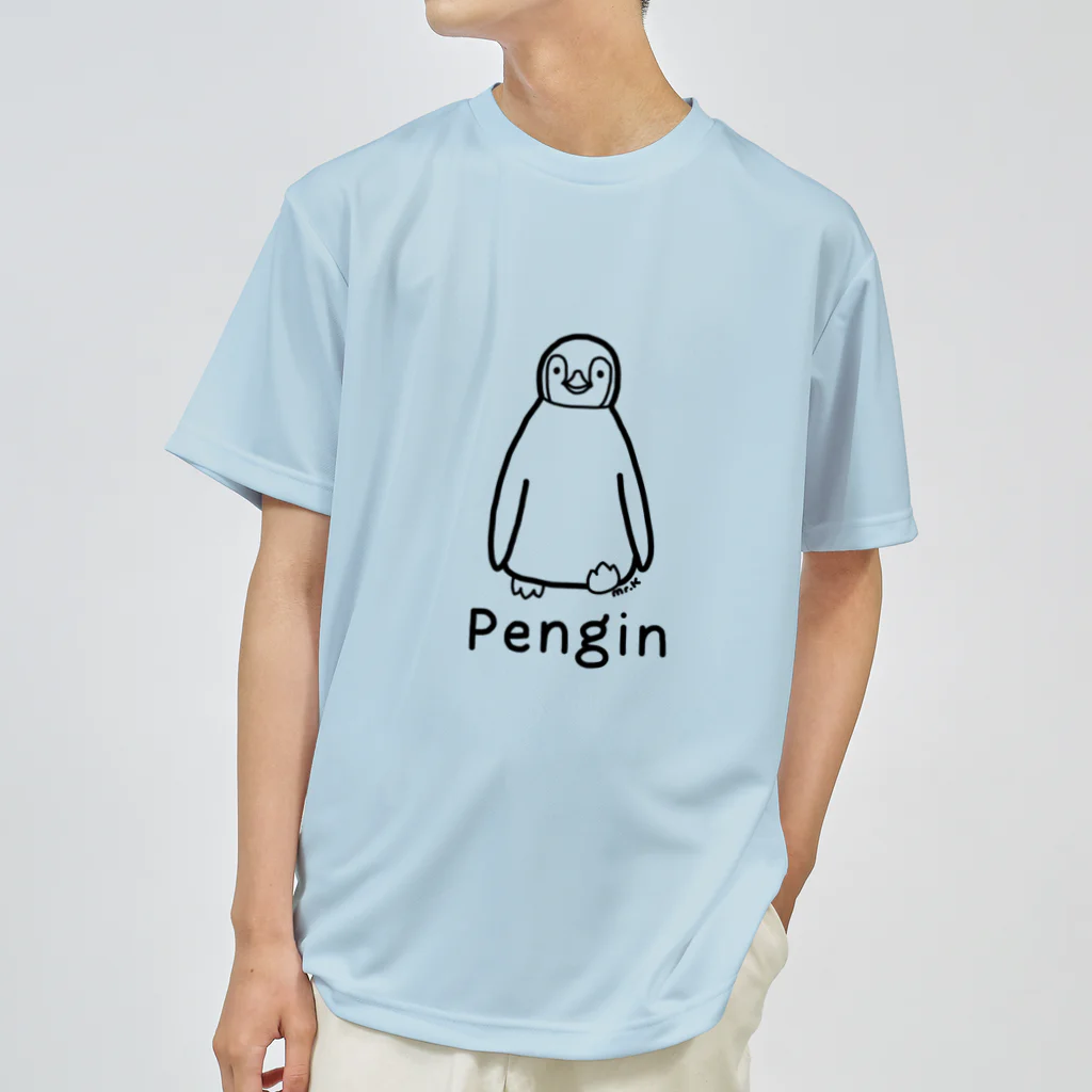 MrKShirtsのPengin (ペンギン) 黒デザイン ドライTシャツ