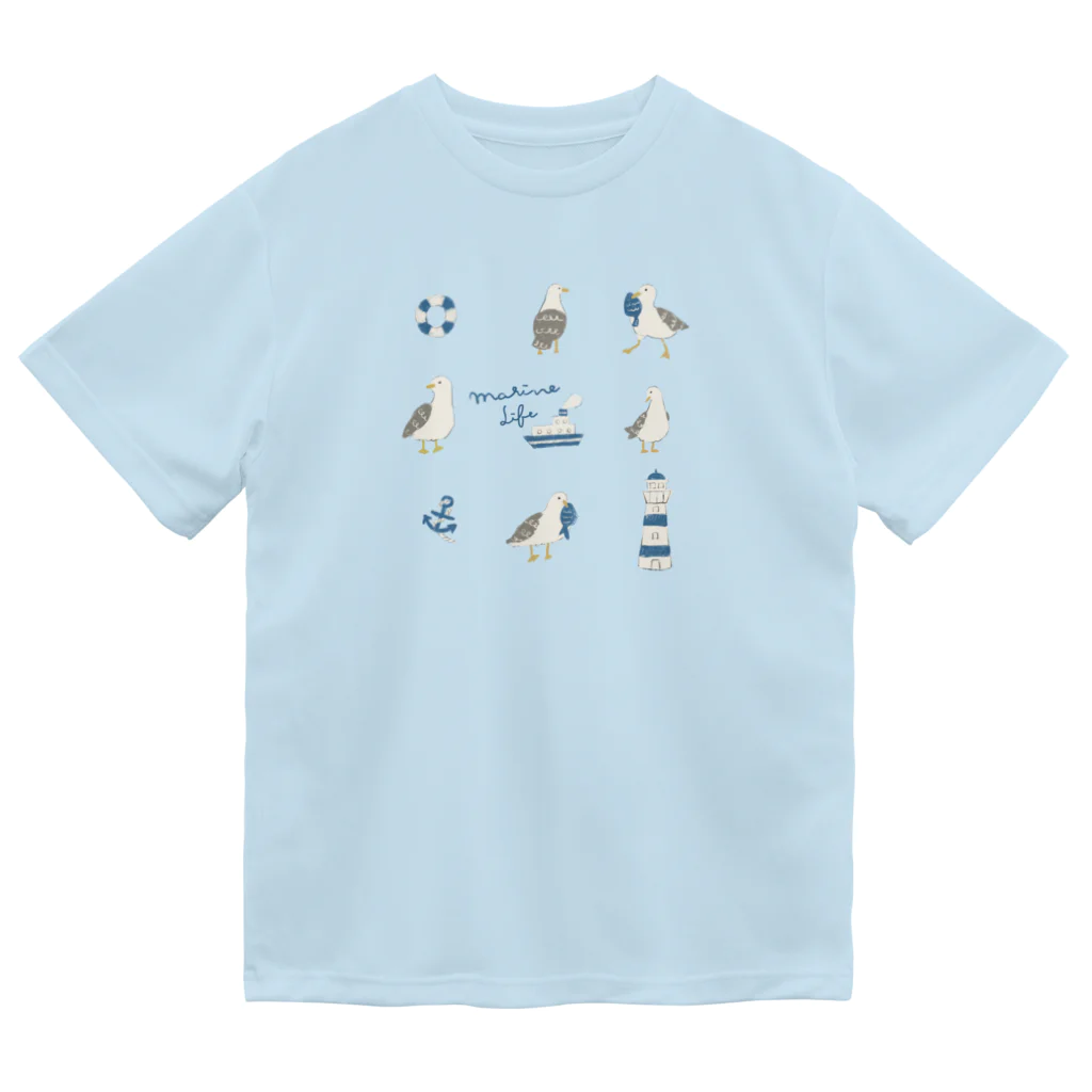 kiki25のカモメたちとマリンライフ Dry T-Shirt