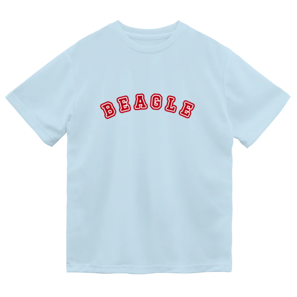 イラストカフェ（ビーグル）のカレッジ風ロゴ_BEAGLE Dry T-Shirt