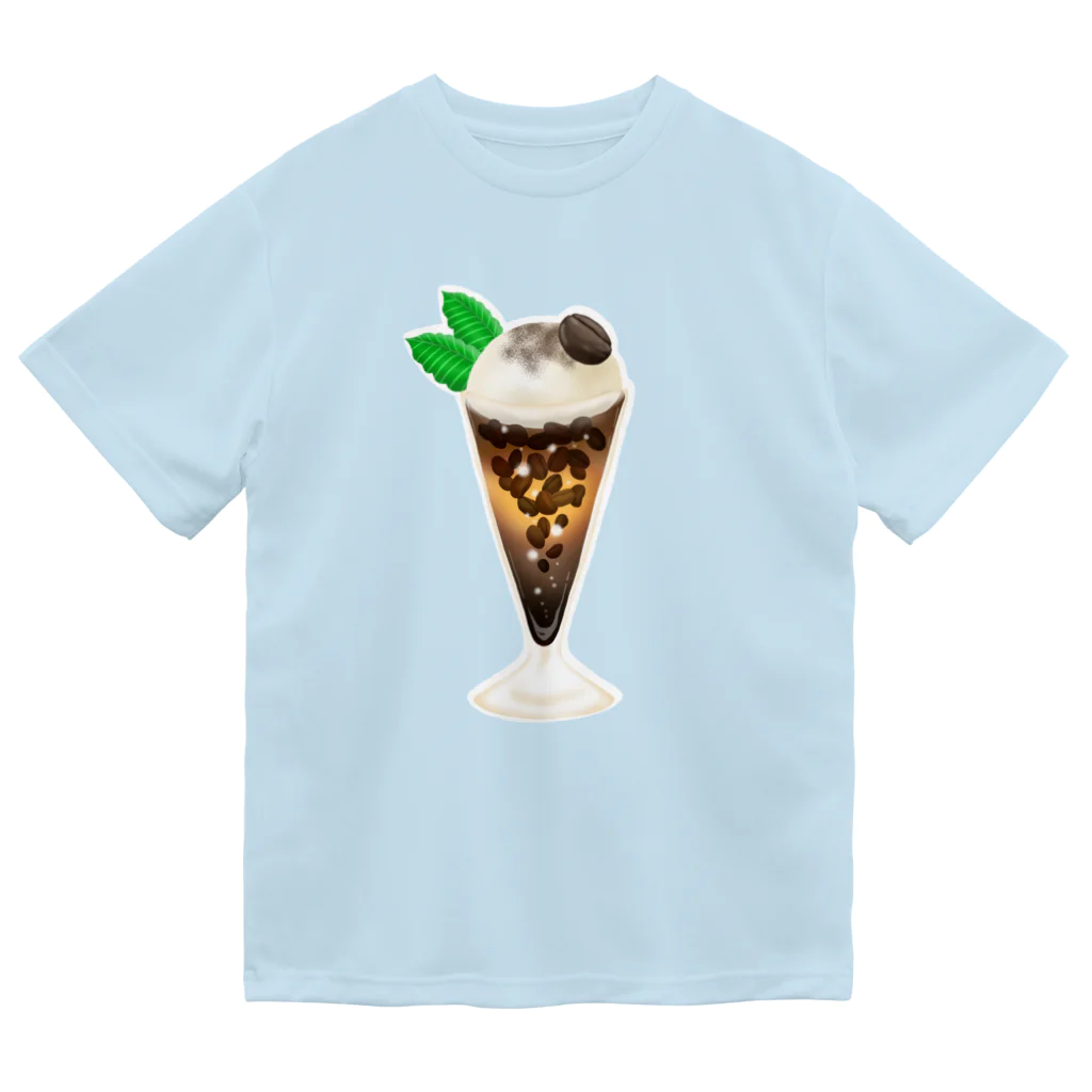 西瓜珈琲のコーヒー豆のコーヒーフロート Dry T-Shirt